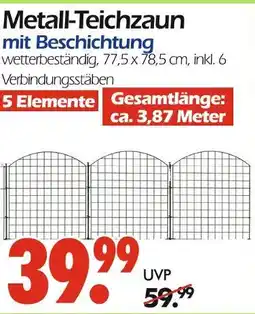 Wreesmann Metall-teichzaun mit beschichtung Angebot