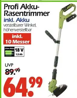 Wreesmann Profi akku-rasentrimmer Angebot