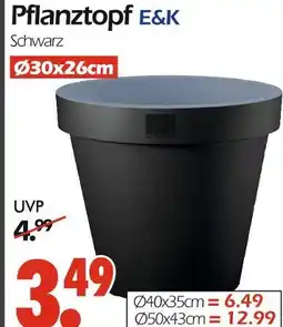 Wreesmann E&k pflanztopf schwarz ø30x26cm Angebot