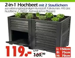 Wreesmann 2-in-1 hochbeet mit 2 staufächern Angebot