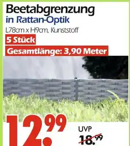 Wreesmann Beetabgrenzung in rattan-optik Angebot
