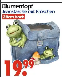 Wreesmann Blumentopf jeanstasche mit fröschen Angebot