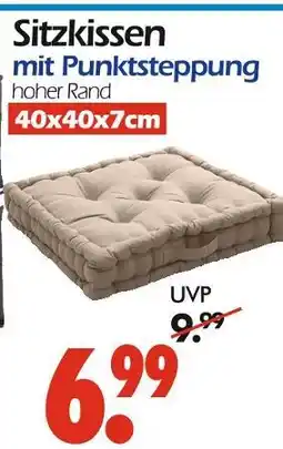 Wreesmann Sitzkissen mit punktsteppung Angebot