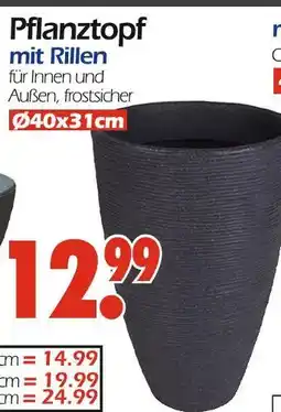 Wreesmann Pflanztopf mit rillen Angebot