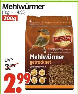 Wreesmann Bird's best selection mehlwürmer getrocknet Angebot