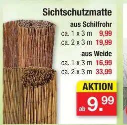 Zimmermann Sichtschutzmatte aus schilfrohr Angebot