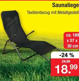 Zimmermann Saunaliege Angebot