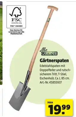 Hagebau Mr. gardener gärtnerspaten Angebot