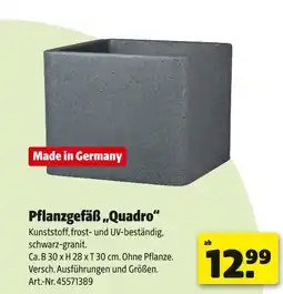 Hagebau Pflanzgefäß „quadro“ Angebot
