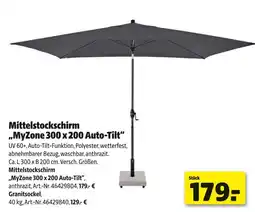 Hagebau Mittelstockschirm myzone 300 x 200 auto-tilt Angebot