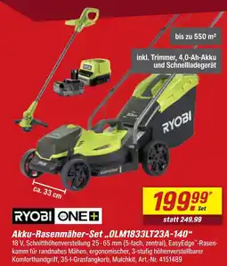 toom Baumarkt Ryobi akku-rasenmäher-set olm1833lt23a-140 Angebot
