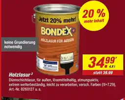 toom Baumarkt Bondex holzlasur für außen Angebot