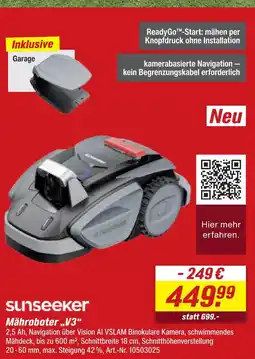 toom Baumarkt Sunseeker mähroboter v3 Angebot