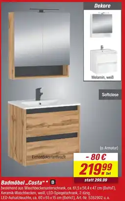 toom Baumarkt Badmöbel costa Angebot