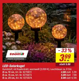 toom Baumarkt Toom led-solarkugel Angebot