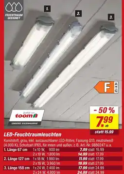 toom Baumarkt Toom led-feuchtraumleuchte länge 67 cm 1 x 10 w Angebot