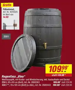 toom Baumarkt Regenfass vino 250 l Angebot