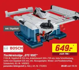 toom Baumarkt Bosch tischkreissäge gts 10xc Angebot