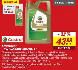 toom Baumarkt Castrol edge 5w-30 ll Angebot