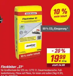 toom Baumarkt Weber flexkleber s1 Angebot