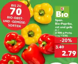 Kaufland Span. Bio-Paprika, rot und gelb Angebot