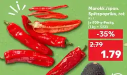 Kaufland Marokk./span. Spitzpaprika, rot Angebot