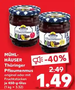 Kaufland MÜHLHÄUSER Thüringer Pflaumenmus Angebot