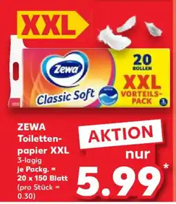 Kaufland Zewa Toilettenpapier XXL Angebot