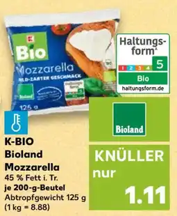Kaufland K-BIO Bioland Mozzarella Angebot
