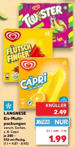 Kaufland LANGNESE Eis-Multipackungen Angebot