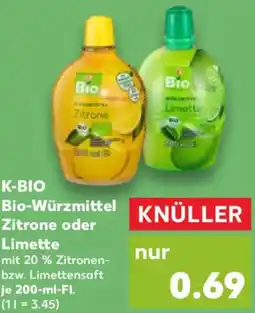 Kaufland K-BIO Bio-Würzmittel Zitrone oder Limette Angebot