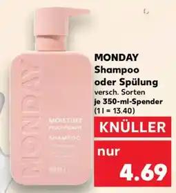 Kaufland MONDAY Shampoo oder Spülung Angebot