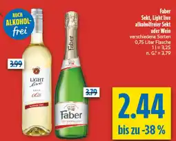 diska Faber Sekt, Light live alkoholfreier Sekt oder Wein Angebot