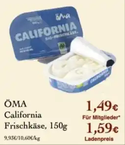 LPG Biomarkt OMA California Frischkäse, Angebot