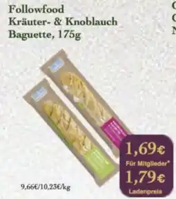 LPG Biomarkt Followfood Kräuter- & Knoblauch Baguette Angebot