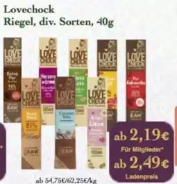 LPG Biomarkt Lovechock Riegel Angebot
