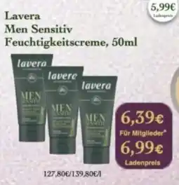 LPG Biomarkt Lavera Men Sensitiv Feuchtigkeitscreme Angebot