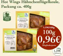 LPG Biomarkt Hot Wings Hähnchenflügelkeule Angebot