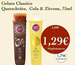 LPG Biomarkt Gelato Classico Quetschtüte, Cola & Zitrone Angebot