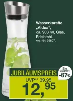 Möbel Inhofer Wasserkaraffe „Aldoa" Angebot