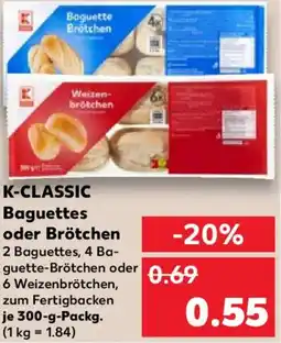 Kaufland K-CLASSIC Baguettes oder Brötchen Angebot