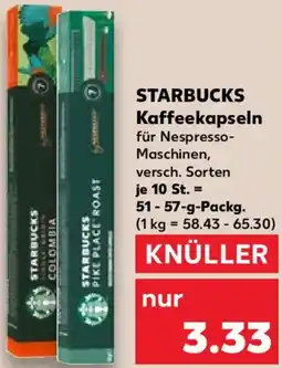 Kaufland STARBUCKS Kaffeekapseln Angebot