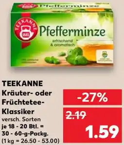 Kaufland TEEKANNE Kräuter- oder Früchtetee Klassiker Angebot