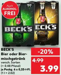 Kaufland BECK'S Bier oder Biermischgetränk Angebot