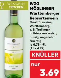 Kaufland WZG MÖGLINGEN Württemberger Rebsortenwein Angebot