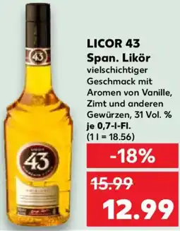 Kaufland LICOR 43 Span. Likör Angebot