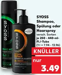 Kaufland SYOSS Shampoo, Spülung oder Haarspray Angebot