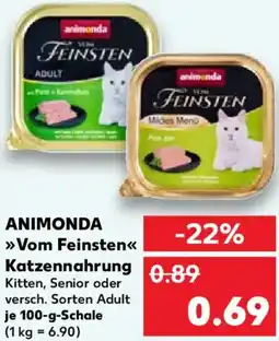 Kaufland ANIMONDA Vom Feinste Katzennahrung Angebot