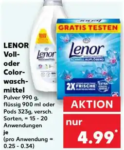 Kaufland LENOR Voll- oder Colorwaschmittel Angebot