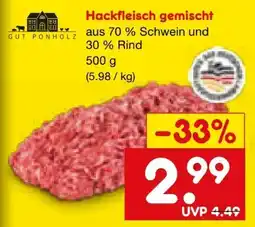 Netto Marken-Discount Gut Ponholz Gemischt-Hackfleisch Angebot